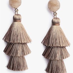 Druzy Tassel Earrings